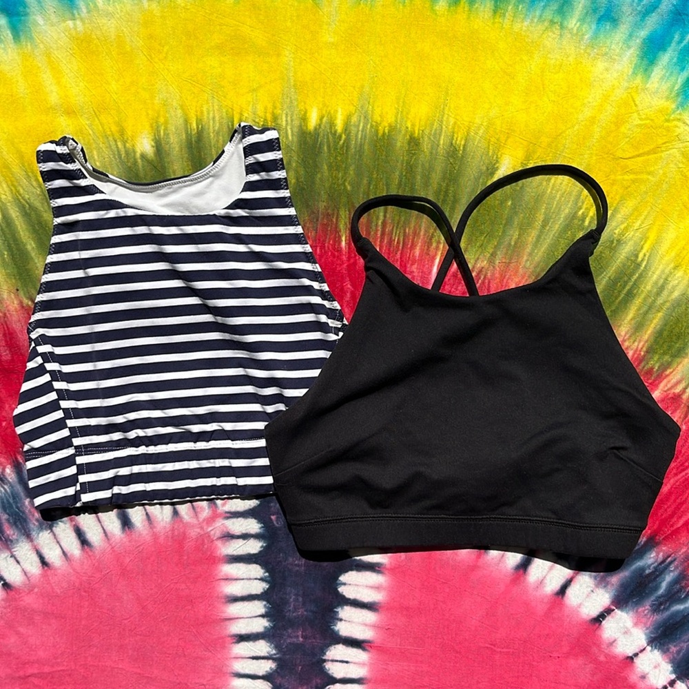 Set of 2 J Crew/New Balance Sports Bra Tanks Size M